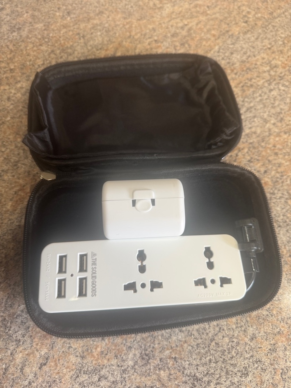 Universal Travel Power Strip with USB Ports - White